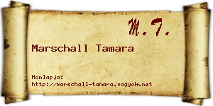 Marschall Tamara névjegykártya